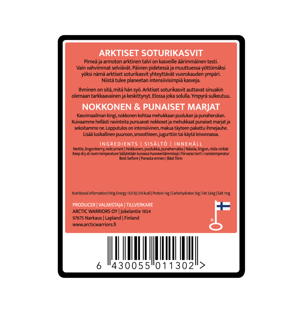 Nokkonen & punaiset marjat 150 g- outlet