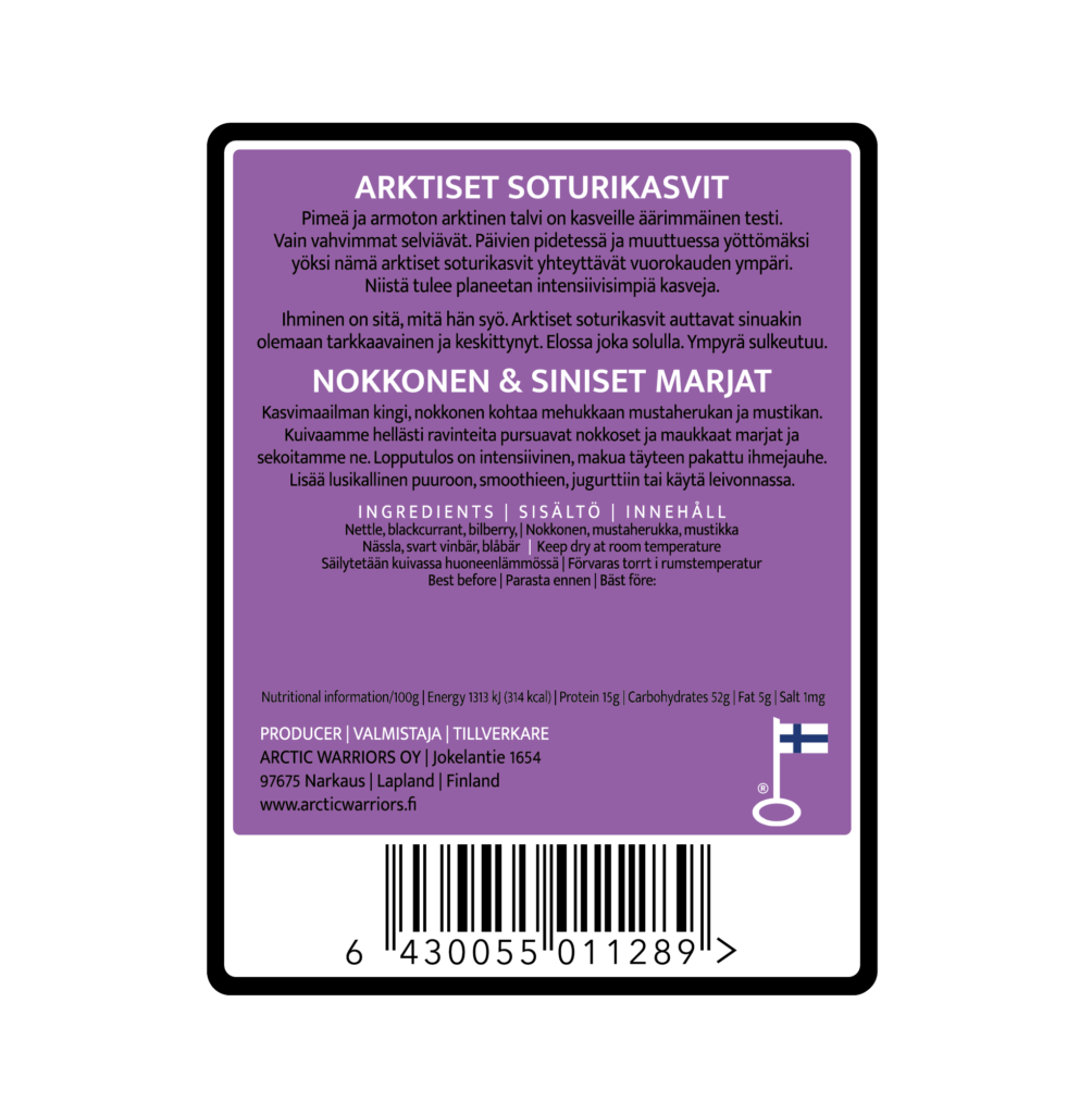 Nokkonen & siniset marjat 150 g