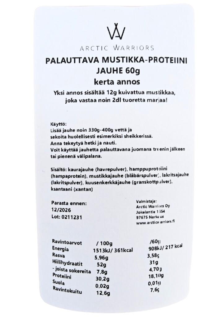 Recovery Blueberry Protein Powder 60g - single serving