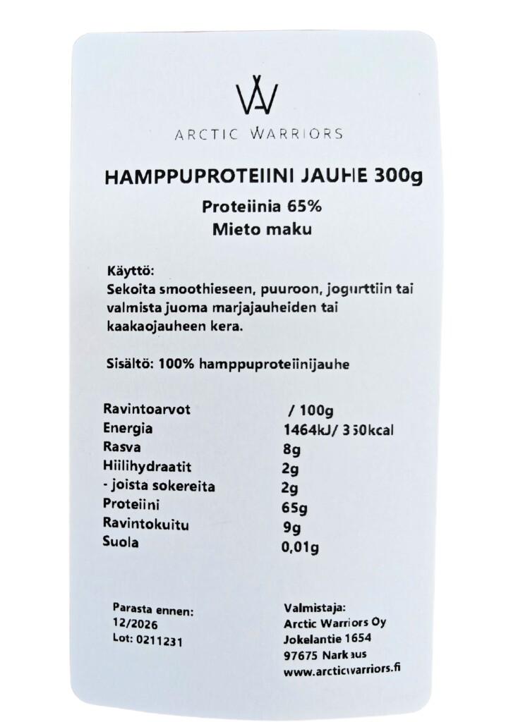 Hemp protein powder, 65% protein (mild taste)